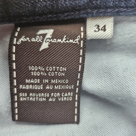 7 For All Mankind Standard Jeans Mens Size 34 (35x34) Button Fly - Picture 13 of 13